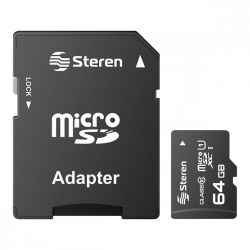 Memoria Flash Steren MSD-064ST, 64GB MicroSDXC UHS-I Clase 10, con Adaptador 
