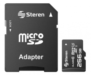 Memoria Flash Steren MSD-256ST, 256GB MicroSD NAND Clase U3, con Adaptador 