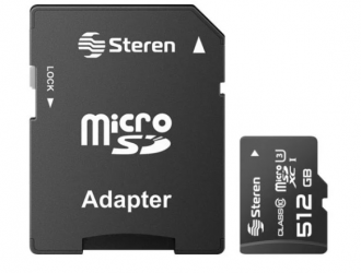 Memoria Flash Steren MSD-512ST, 512GB MicroSD UHS-I Clase U3, con Adaptador 