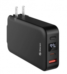 Cargador Portátil Steren Power Bank PB-2010AC, 10.000mAh, Negro 