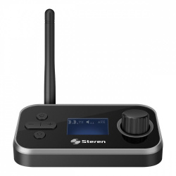 Steren Transmisor y Receptor de Audio, Bluetooth, MicroSD, 10 Metros 