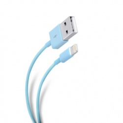 Steren Cable Ultra Delgado Lightning Macho - USB A Macho, 1 Metro,  Azul 