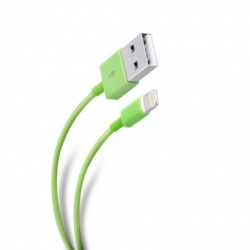 Steren Cable Ultra Delgado Lightning Macho - USB A Macho, 1 Metro, Verde 