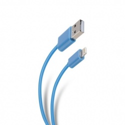 Steren Cable POD-406 USB Macho - Lightning Macho, 2 Metros, Azul, para iPhone 8/X/XS/XR/XS Max 