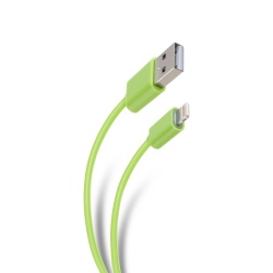 Steren Cable POD-406 USB Macho - Lightning Macho, 2 Metros, Verde, para iPhone 8/X/XS/XR/XS Max 