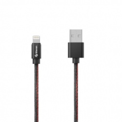 Steren Cable POD-409 USB Macho - Lightning Macho, 1.2 Metros, Mezclilla, para iPhone/iPad/iPod 