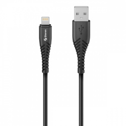 Steren Cable USB-A Macho - Lightning Macho, 2 Metros, Negro 
