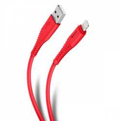 Steren Cable USB-A Macho - Lightning Macho, 2 Metros, Rojo 