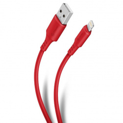 Steren Cable USB A Macho - Lightning Macho, 1 Metro, Rojo 