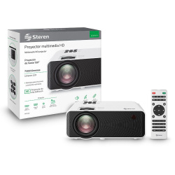 Proyector Portátil Steren PRO-300, 1280 x 720, 7000 Lúmenes, Inalámbrico, Blanco/Negro 