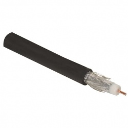 Steren Cable Coaxial RG6 RG6U/AA-500 VTA, 18AWG, Negro - Precio por Metro 