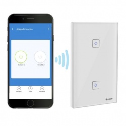 Steren Interruptor de Luz Inteligente Touch SHOME-110, Wi-Fi, Blanco 