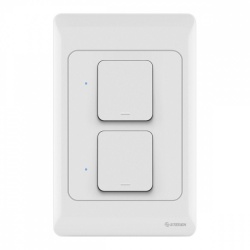 Steren Interruptor de Luz Inteligente SHOME-116, 2 Botones, WiFi, Blanco 