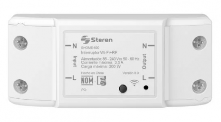 Steren Interruptor de Luz Inteligente SHOME-600, 1 Botones, Wi-Fi, Blanco 