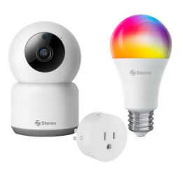 Steren Cámara de Seguridad IP Smart WiFi Cubo para Interiores Smart Home, Inalámbrico, 640 x 480 Pixeles, Incluye SHOME-120/SHOME-100 