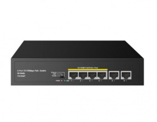 Switch Steren Fast Ethernet SWI-206 PoE, 4 Puertos PoE 10/100Mbps + 2 Puertos Uplink, 1.2 Gbit/s, 1000 Entradas - Administrable 