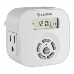 Steren Temporizador Digital de 20 Eventos TEMP-20E, Blanco 