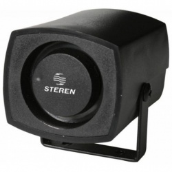 Steren Mini Sirena TRS-400, 105dB, Negro 