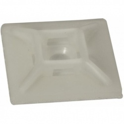 Steren Base Auto Adherible para Cinchos Sujetacables, 2.80 x 2.80cm, Nylon, Blanco 