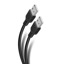 Steren Cable USB A Macho - USB A Macho, 1.8 Metros, Negro 