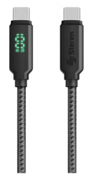 Steren Cable USB-C Macho - USB-C Macho, 1 Metro 