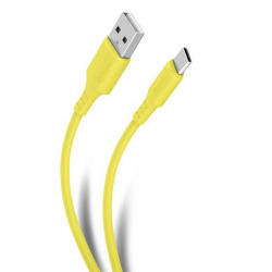 Steren Cable USB A Macho - USB-C Macho, 2 Metros, Amarillo 