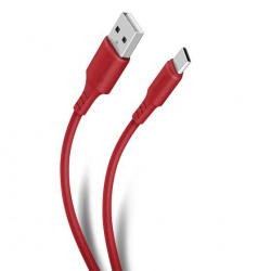 Steren Cable USB A Macho - USB-C Macho, 2 Metros, Rojo 