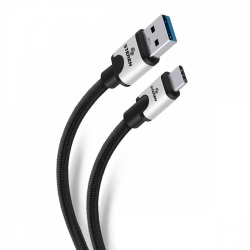 Steren Cable USB A Macho - USB C Macho, 2 Metros, Negro 