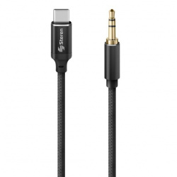 Steren Cable USB-C Macho - 3.5mm Macho, 1.2 Metros, Negro 