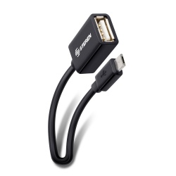 Steren Cable Micro-USB Macho - OTG Hembra, 10cm  