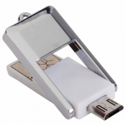 Steren Lector de Memoria USB-457, micro-USB A/micro SD/USB, Blanco 