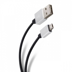 Steren Cable Elite Reversible USB A Macho - Micro USB Macho, 1 Metro, Negro 