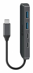 Steren Hub USB C - 2x USB A 3.0, 2x USB C, Negro 