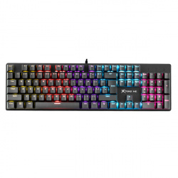 Teclado Gamer STF Xtrike Me GK-915 RGB, Alámbrico, Negro (Inglés) 