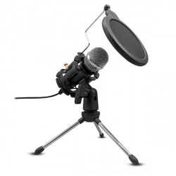 SFT Micrófono Instant Star, Alámbrico, 3.5mm, Negro 