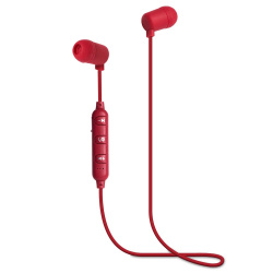 STF Audífonos Intrauriculares con Micrófono Echo, Inalámbrico, Bluetooth, Rojo 