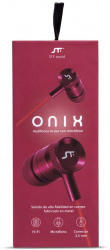 STF Audífonos Intrauriculares con Micrófono ONIX, Alámbrico, 1.2 Metros, 3.5mm, Rojo 