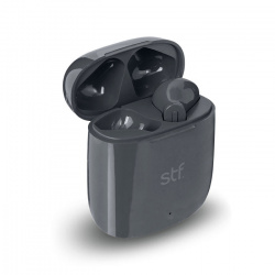STF Audífonos Intrauriculares con Micrófono Nordic, Inalámbrico, Bluetooth, Micro USB, Gris 