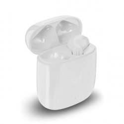 STF Audífonos Intrauriculares con Micrófono Nordic, Inalámbrico, Bluetooth, Micro USB, Blanco 