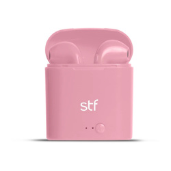 STF Audífonos Intrauriculares con Micrófono Twiin, Inalámbrico, Bluetooth, Rosa 
