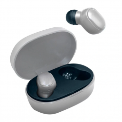 STF Audífonos Intrauriculares con Micrófono Lite, Inalámbrico, Bluetooth, Blanco 