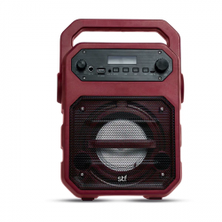STF Bocina Portátil Joy, Bluetooth, Inalámbrico/Alámbrico, 9W RMS, Rojo 