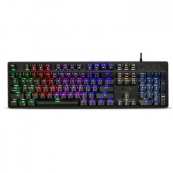 Teclado Gamer STF Beast Abysmal Armor RGB, Teclado Mecánico, Alámbrico, Negro (Inglés) 