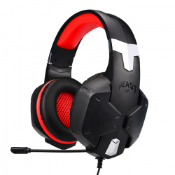 STF Audífonos Gamer Muspell para Xbox One/Xbox Series X|S/Nintendo Switch/PC/Smartphone, Alámbrico, 3.5mm, Negro/Rojo 