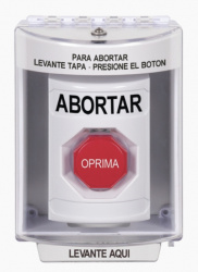 STI Botón de Abortar, Alámbrico, Blanco, Texto en Español 