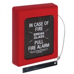 STI Protector Rómpase en Caso de Incendio para Estaciones de Emergencia STI-4100, Rojo 