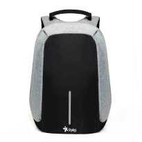 Stylos Mochila de Poliéster STABAP1S, Gris/Negro 