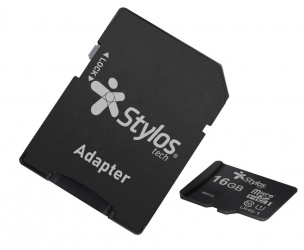 Memoria Flash Stylos STMSDA8B, 128GB MicroSD UHS-I Clase 10, con Adaptador 
