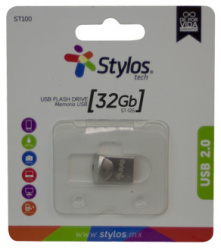 Memoria USB Stylos STMUS41S, 32GB, USB 2.0, Gris 