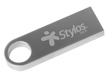 Memoria USB Stylos ST100, 256GB, USB 2.0, Plata 
